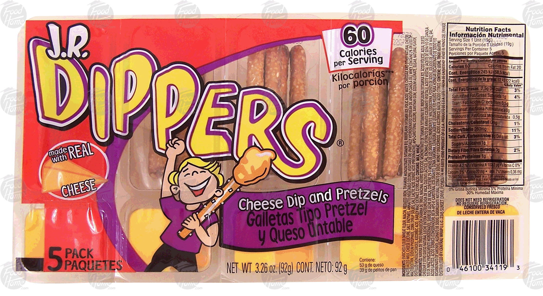 J.R. Dippers  cheese dip and pretzels, 5 pack Full-Size Picture